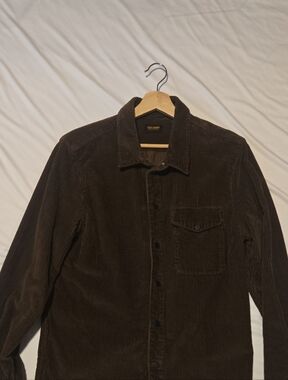 C.O.F Cirlcle Of Friends Dark Brown Corduroy Button-Up Shirt Jacket